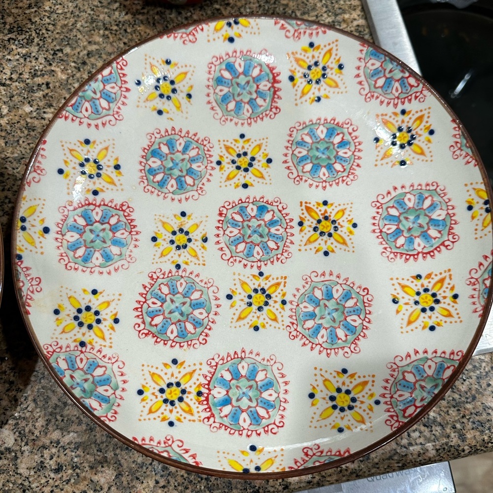 Chehoma SET Bohemian ceramic plates saucers cereal bowls - Picture 14 of 16
